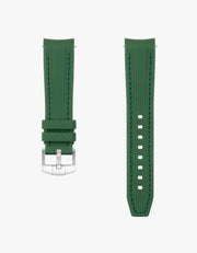 vertech green rubber strap for omega swatch moonswatch